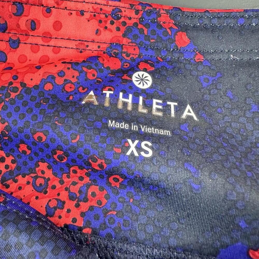 Athleta Leggings Women XS Electro Sonar Capri Athleisure Active Stretch Comfort - Picture 2 of 7